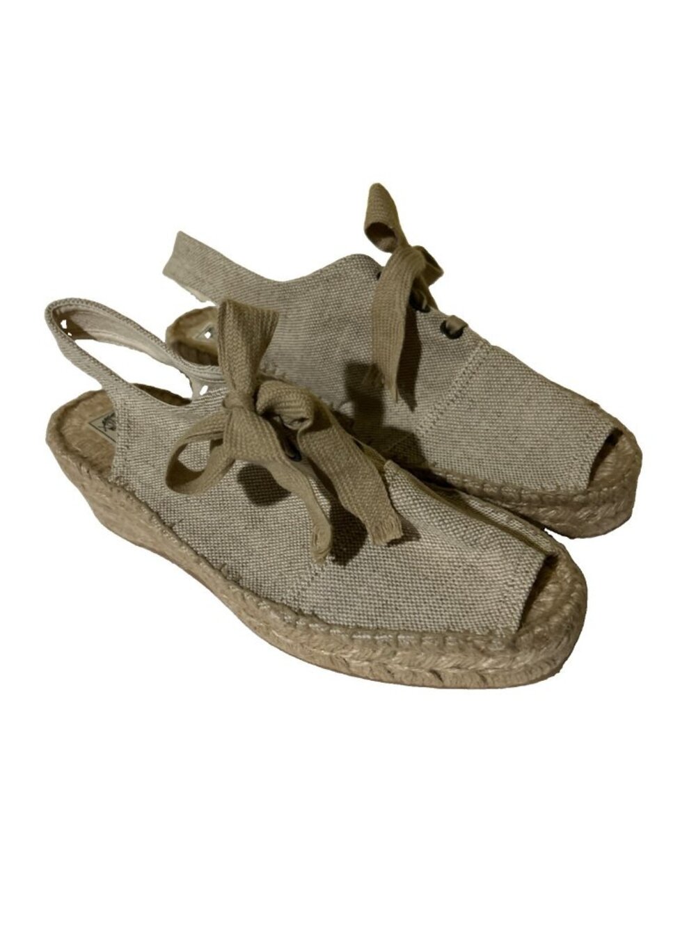 Andre Assous France Espadrille Wedge Cousu Main 8 New French Tie $198